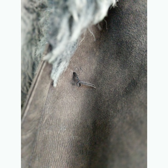 Via Veneto Lamb Shearling Leather Suede Fur Coat - Picture 6 of 14